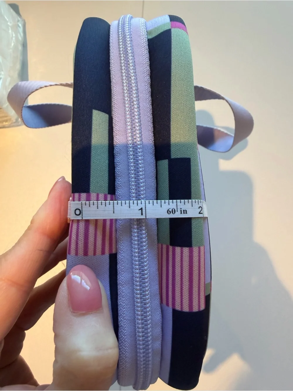 NWT Striped Cosmetic Bag